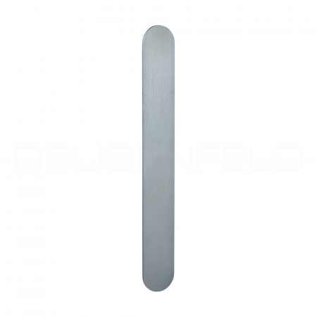 DEUSENFELD KM5EG - Echt Edelstahl Magnet Kosmetikspiegel mit 2 selbstklebenden Wandplatten, Klebespiegel, magnetisch abnehmbar, Ø15cm, 5x Vergrößerung, matt gebürstet